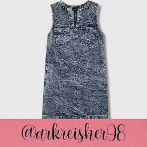 🦄Women's Sleeveless Denim Jean Dress - Who What Wear Blue L